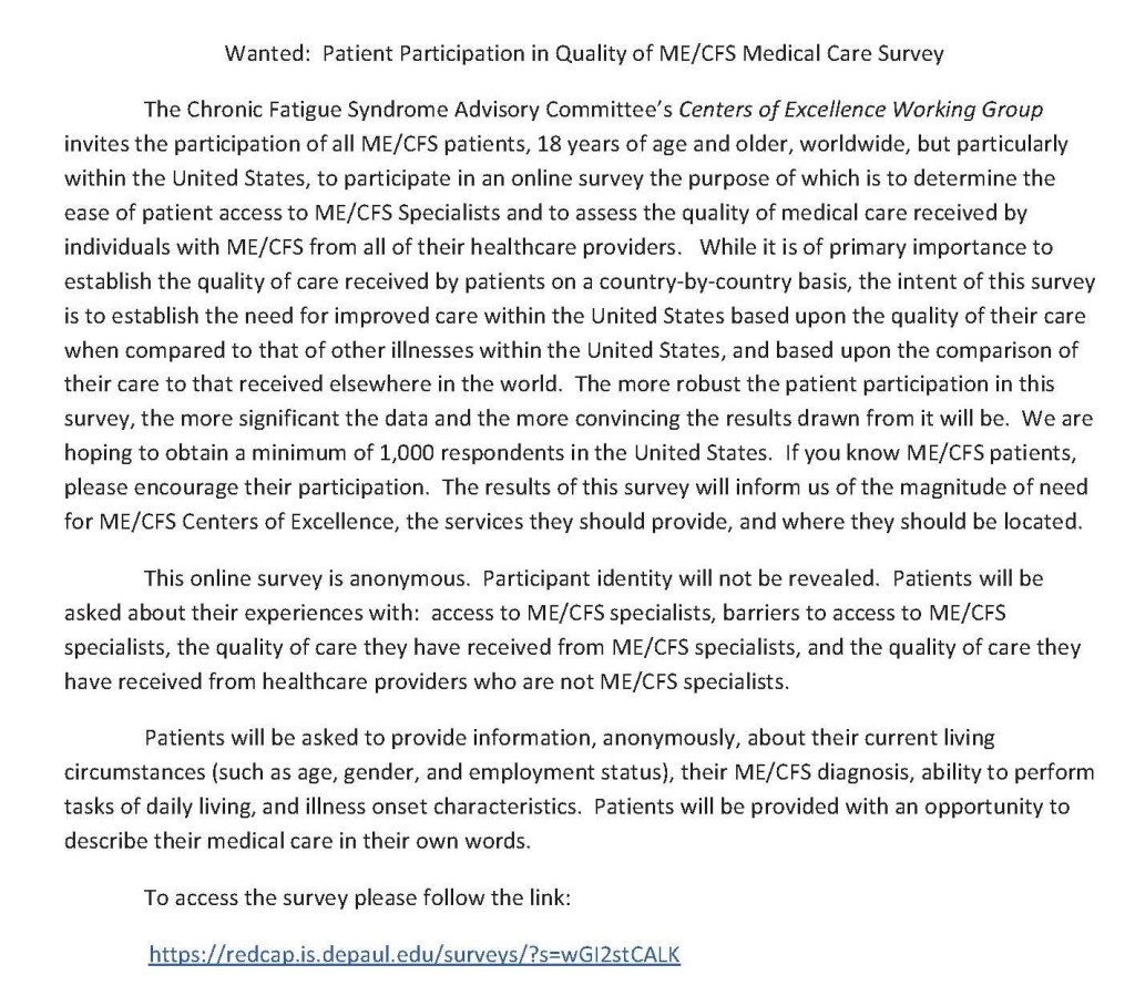 MECFS_Patient_Quality_of_Medical_Care_Survey 2015-02A